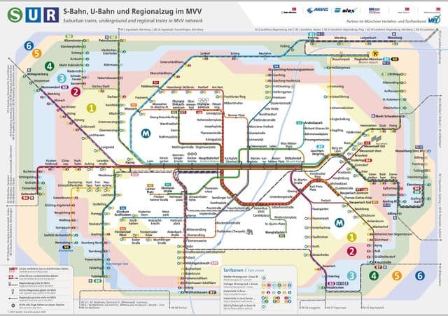 Munich subway station map